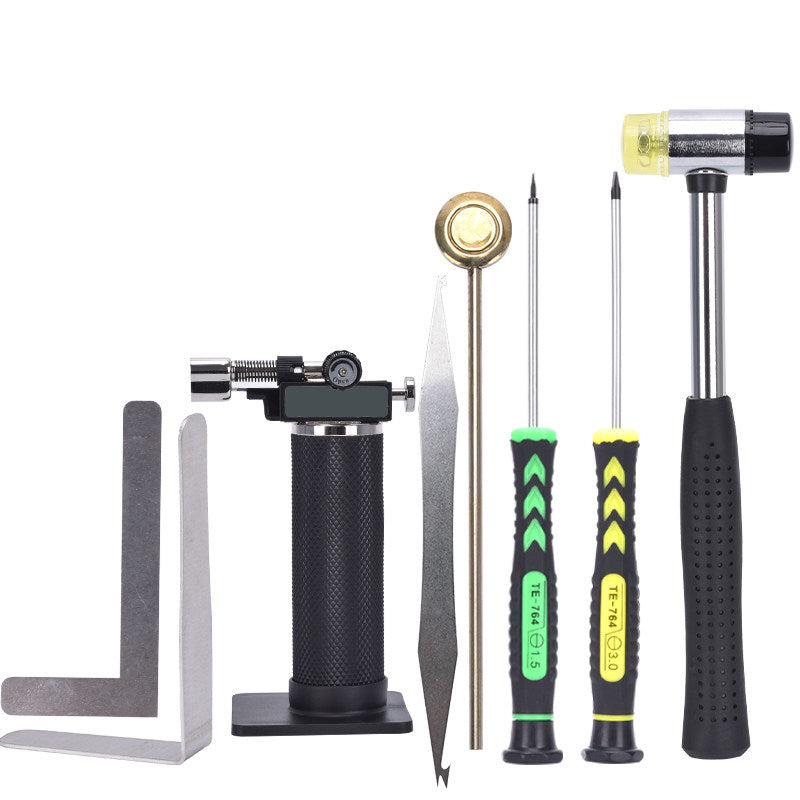 Complete Saxophone Repair Tool Set – Screwdrivers, Spring Hook, Adjustment Tabs, Rubber Hammer & Torch