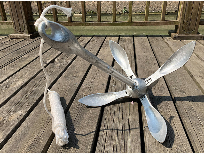 Folding Grapnel Boat Anchor - Carbon Steel for Inflatable Boats, Kayaks & Small Fishing Boats 0.7kg to 4kg