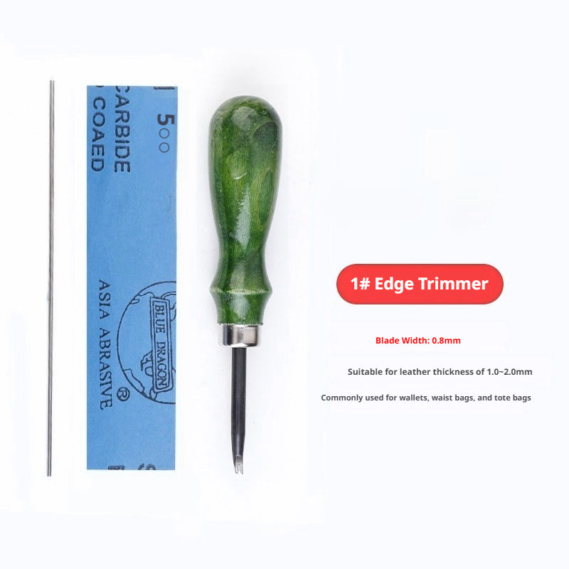 Leather - trimming trimmer leather goods making leather DIY tools manual trimming knife trimming green handle
