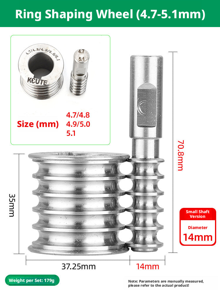 KCUTE Manual Ring Shaping Machine – 40+ Roller Wheels, for Gold/Silver