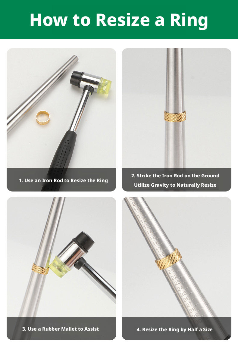 Bracelet & Ring Shaping Kit – Jewelry Repair Tools with Rubber Mallet