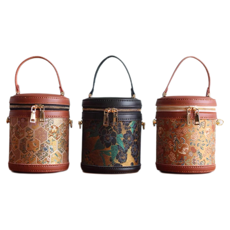 DIY Leather Bag Hardware Complete Set – Kelly, Cambridge, Saddle, Vegetable Basket + Shoulder Straps (Gold Chain & Fabric)