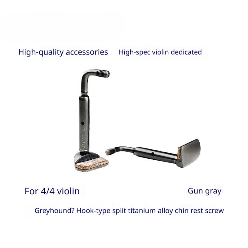 Greyhound STRADPET Titanium Violin Chinrest Screw – Hook Type, 8.5g, Rust‑Free (4/4)