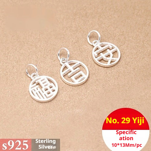 s925 Sterling Silver Pendants & Beads – 40+ Shapes for DIY Red String Bracelets, Crystal Jewelry, Handmade Weaving Accessories