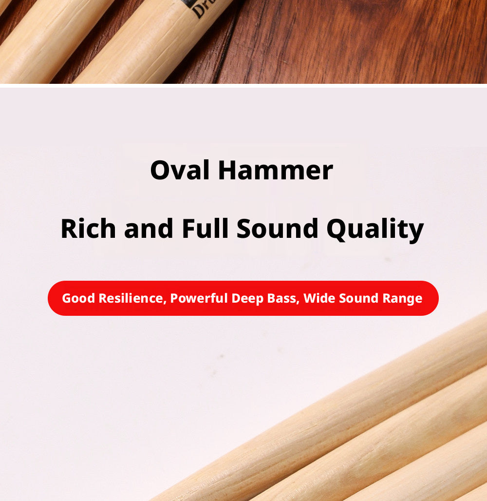 MUSO North American Wood Drumsticks – 7A / 5A / 5B (Hickory/Pecan) with Free Engraving