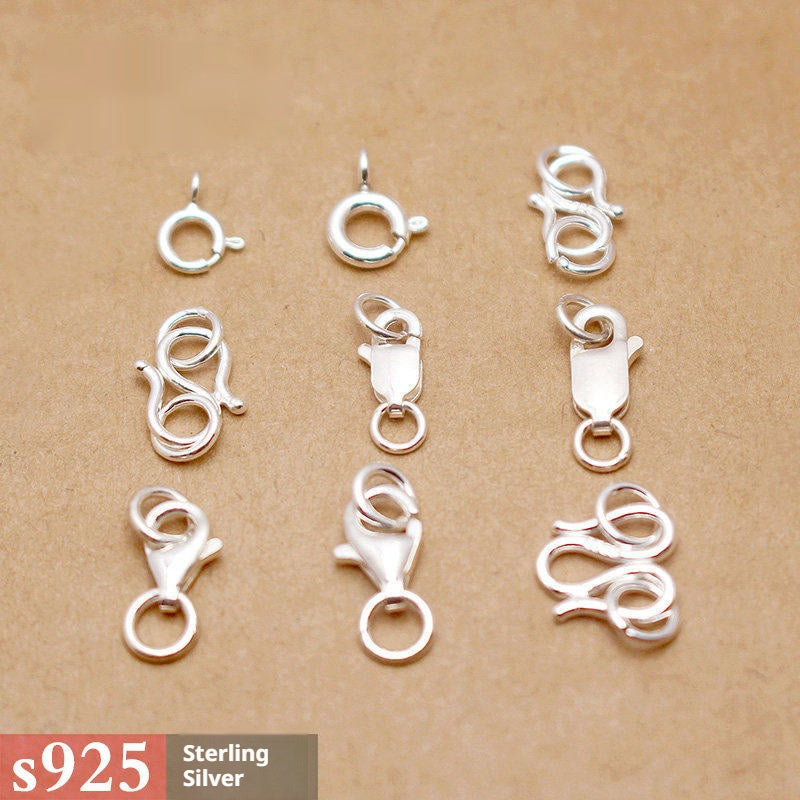 s925 Sterling Silver Clasps – Spring Ring, Lobster, Question Hook, S & W Clasps for DIY Bracelets, Necklaces, Jewelry Making (Multiple Sizes)