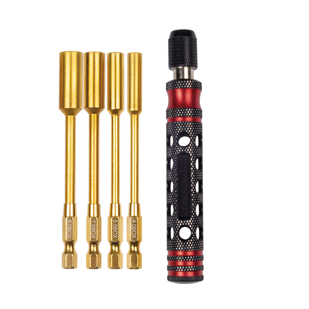 5-in-1 RC Titanium-Plated Hex & Nut Screwdriver Set – Precision Repair Tool for Boat, Car & Truck