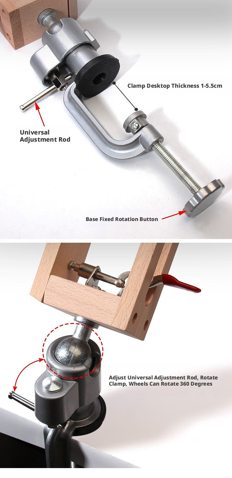 Hand‑Stitched Wood Clamp – 8 Styles for Leather Sewing (Beech/Pine, Lychee or Leather Veneer)