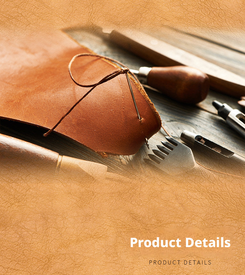 Leather Cutting & Skiving Knife Set – Flat / Bevel / Round Mouth, Beech Wood Handle, Stainless Steel Blade