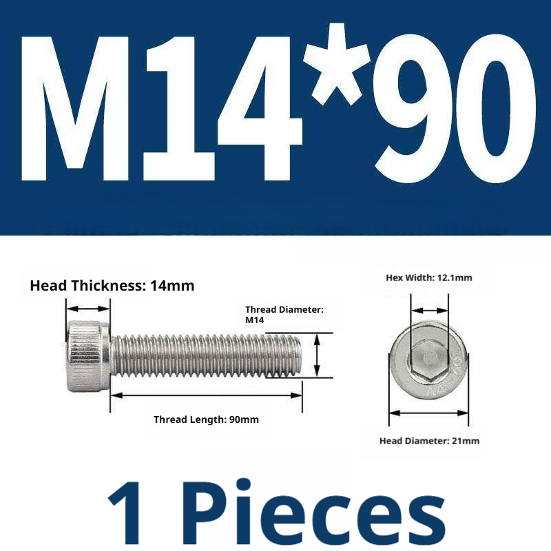 316 Stainless Steel Socket Head Cap Screws – Hex Allen Bolt, M2–M20, GB/T Standard, 4.8 Grade