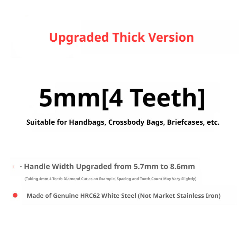 White Steel Diamond Chisel Set – 3/4/5/6mm Spacing, 1/2/4/6 Teeth for Leather Stitching