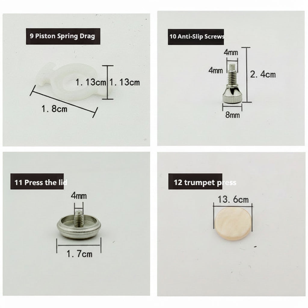 B♭ Trumpet Universal Maintenance Kit – Water Keys, Springs, Covers, Cork Pads, Nozzle Separator & More