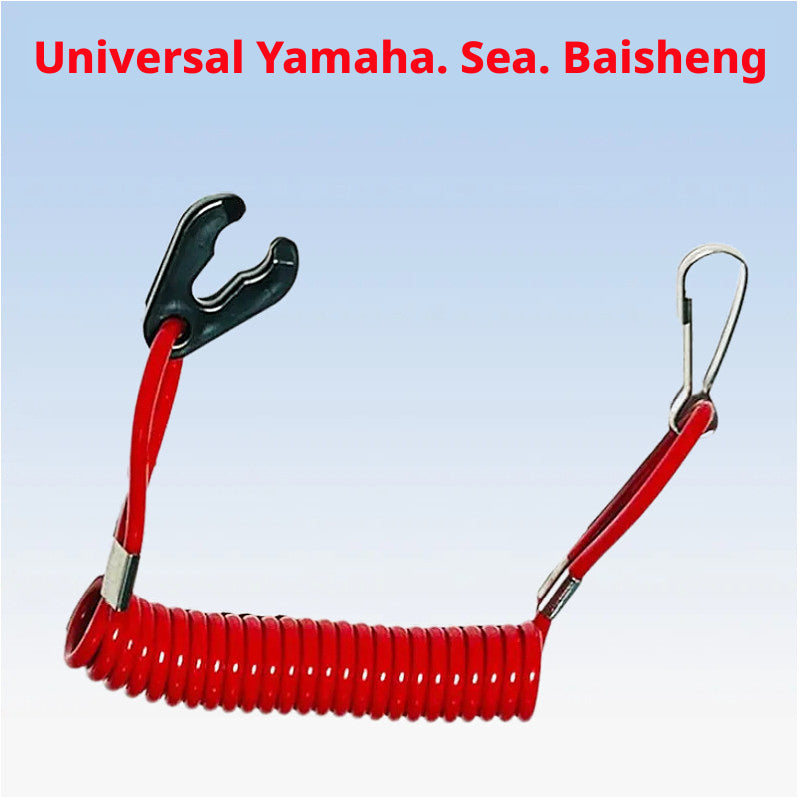 Outboard Motor Kill Switch Safety Lanyard – Emergency Stop Tether for Yamaha, Honda, Suzuki, Mercury & More