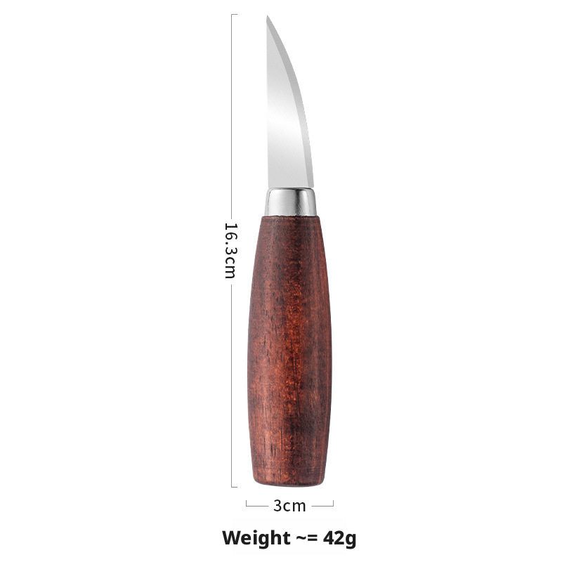 Walnut Wood Carving Knife Set – 5 Blades for Pumpkin, Wood, Wax & Linocut