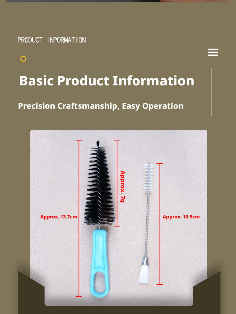 Woodwind Instrument Cleaning Brush Set – Tone Hole/Key & Mouthpiece Brushes for Flute, Clarinet, Saxophone