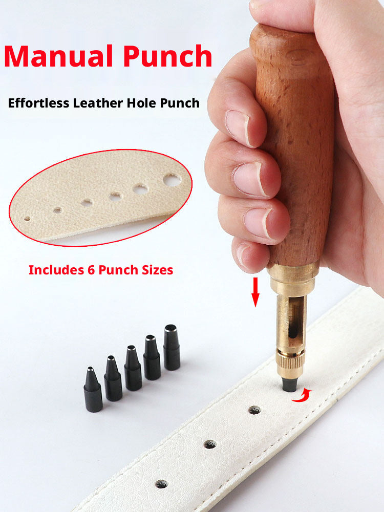 DIY Punch Punch Punch Artifact Air Eye Clothes Leather Tool Punch Leather Goods Shoes Open Hole Belt Punch