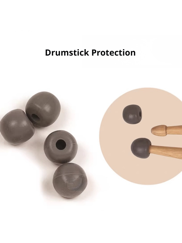 Universal Drumstick Soft Mallet Heads – Practice Tips for Quiet Playing, Jazz, and Drumhead Protection (4‑Pack)