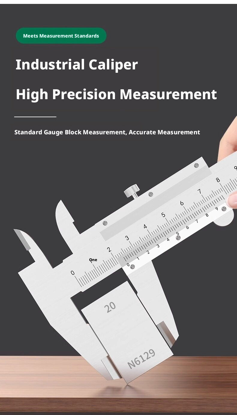 Stainless Steel Vernier Caliper – 0.02mm Precision, 150/200/300mm