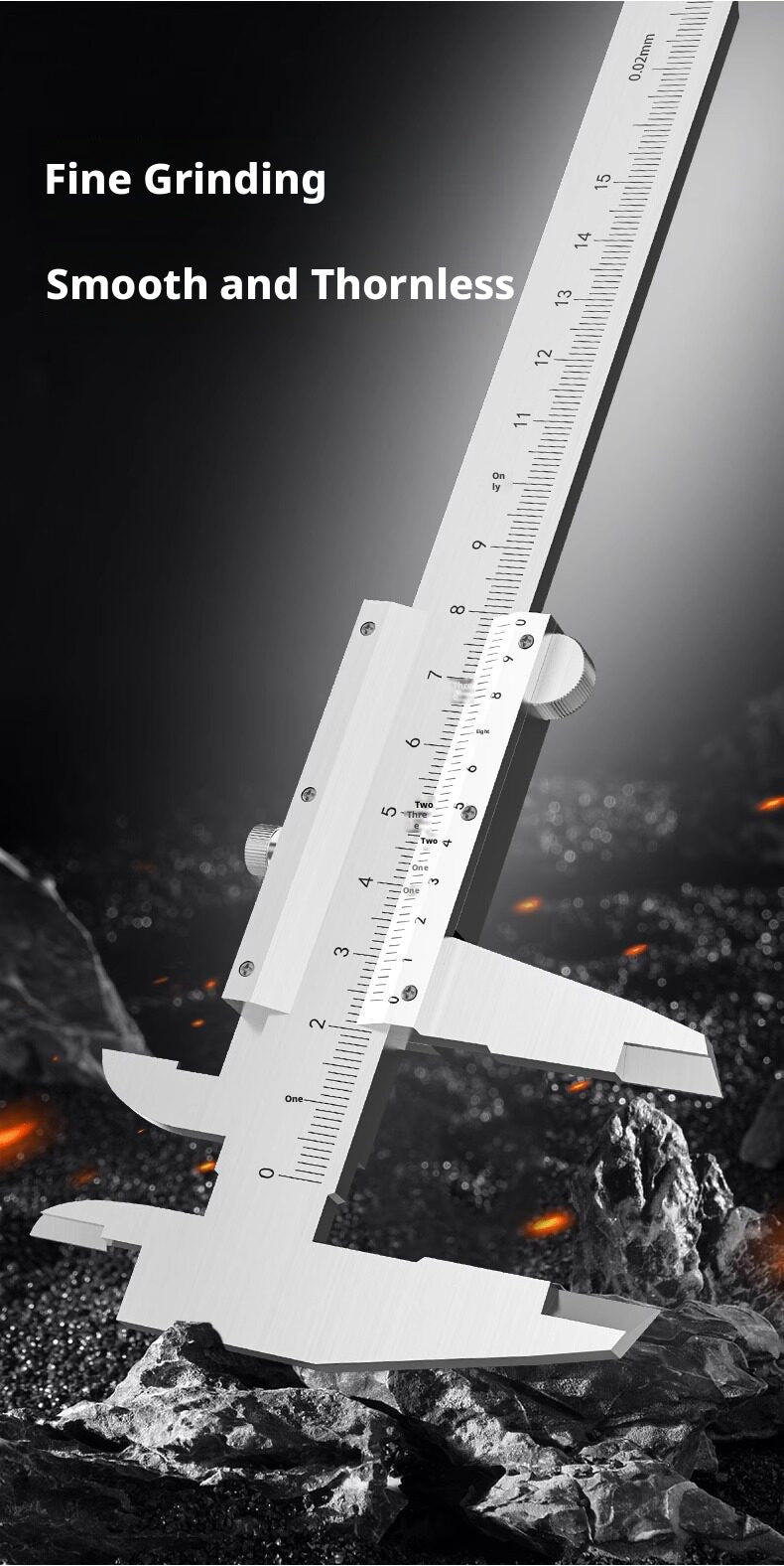 Stainless Steel Vernier Caliper – 0.02mm Precision, 150/200/300mm