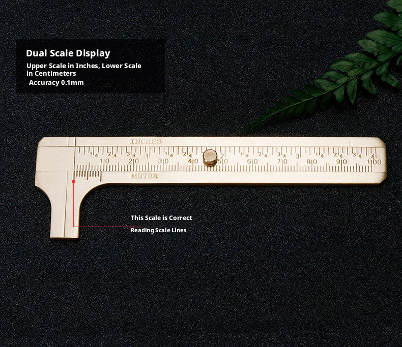 Solid Brass Mini Caliper Set – 0.1mm Accuracy, Jewelry & DIY Measurement