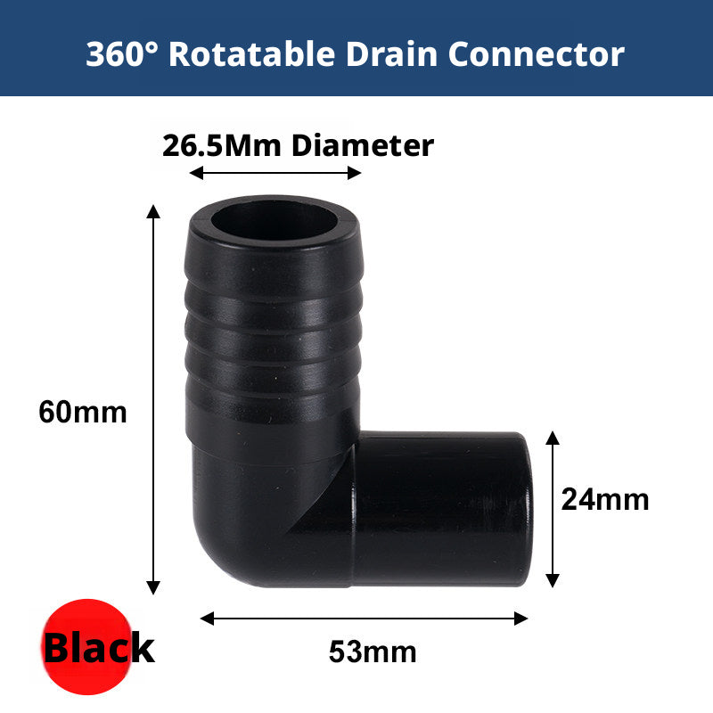 90° Marine Thru-Hull Drain Fitting with Check Valve — Bilge & Waste Water Elbow Outlet