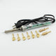 Adjustable Temperature Leather Edging Iron – Brass Tips for Edge Wax & Creasing (8 Heads Set)