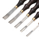Leather Roughing Scraper Tool – Purple Sandalwood Handle Stainless Steel Blade, Curved & Flat