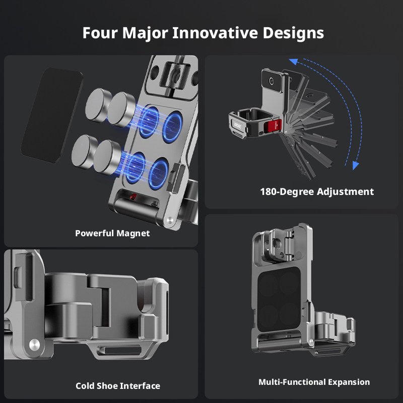 Magnetic Mount for DJI Osmo Pocket 3 & 4 – Metal Magnetic Bracket with Accessory Bundles - HomeDIYer