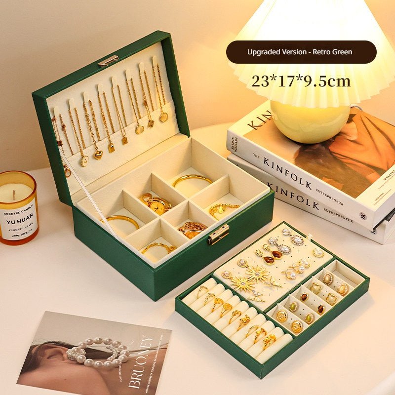 Medieval - Style Large Capacity Jewelry Box – 3 Layers, Lock, Watch Pillow - HomeDIYer