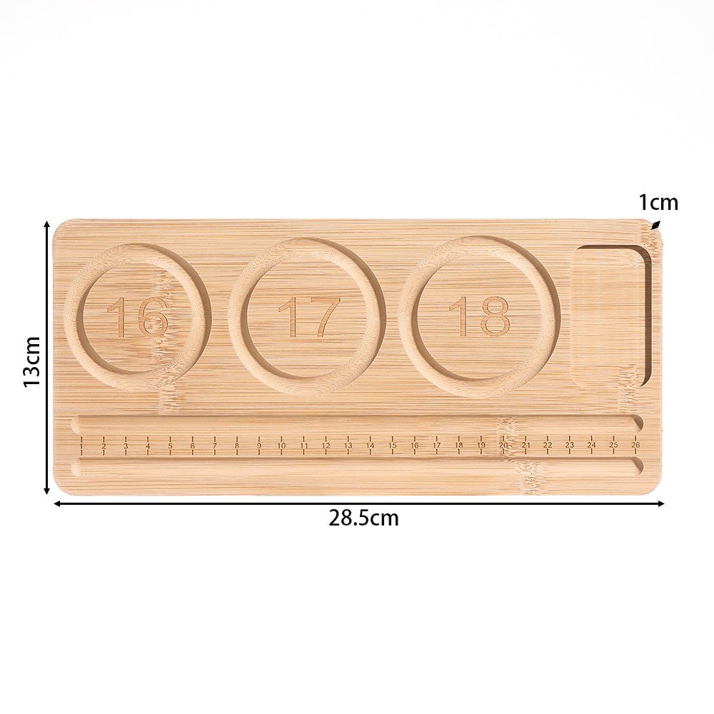 Bead Design Board Set – 13 - 20cm Bracelet Sizer, Necklace Layout Plate, Wooden & Acrylic Trays with Beading Needles, Rope Braider & Storage Bags - HomeDIYer