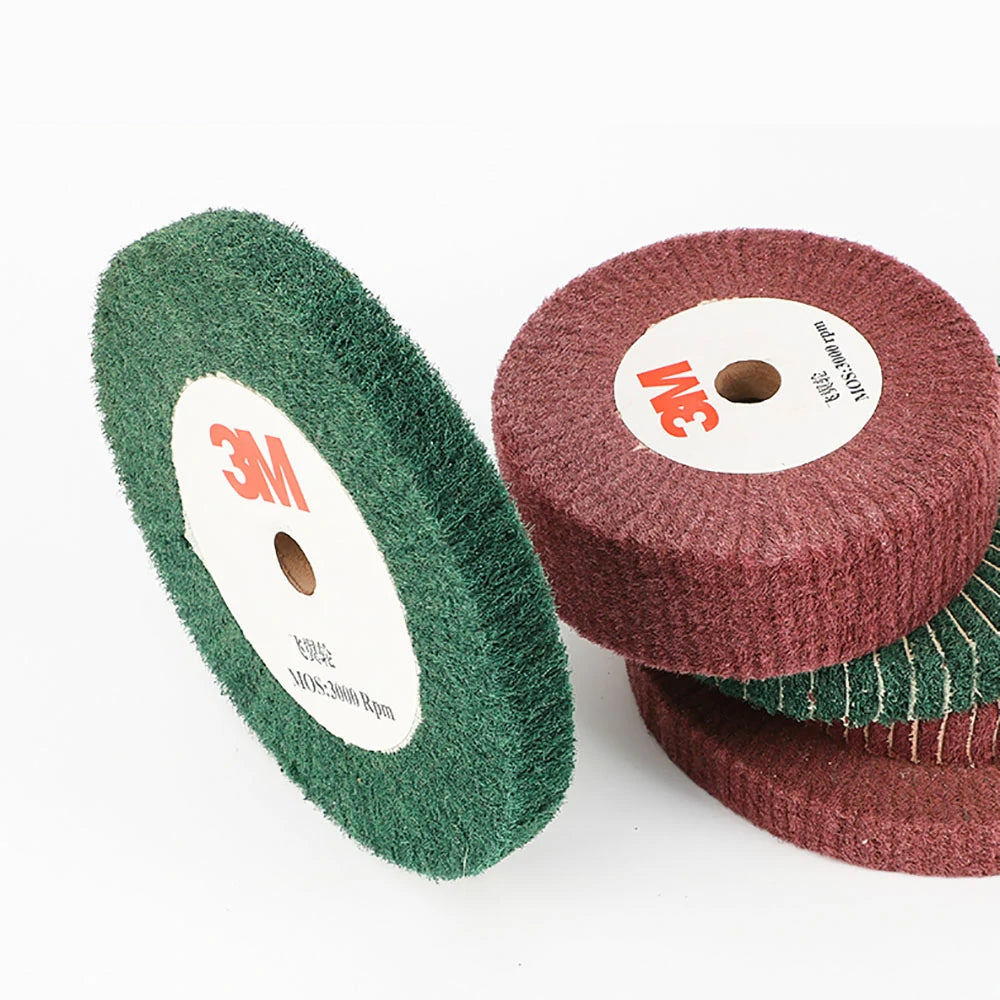 150/200/250/300mm Nylon Fibre Flap Wheel Polishing Sanding Discs Pads Abrasive Green/Red