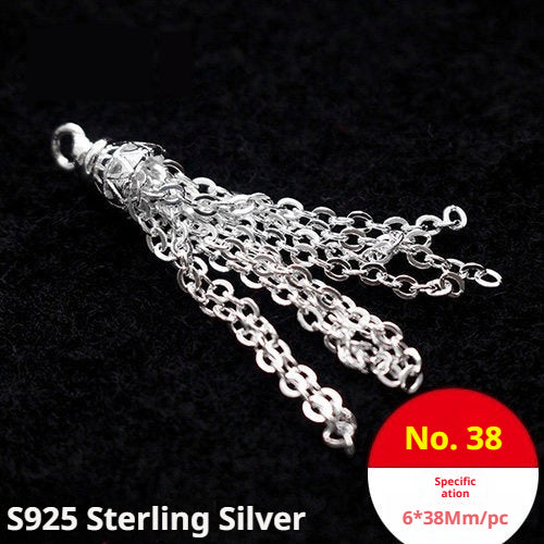 s925 Sterling Silver Pendants & Beads – 40+ Shapes for DIY Red String Bracelets, Crystal Jewelry, Handmade Weaving Accessories