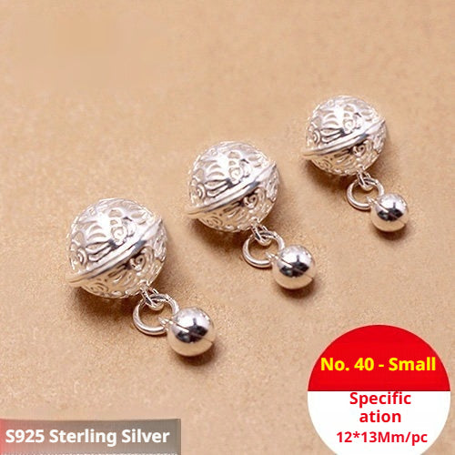s925 Sterling Silver Pendants & Beads – 40+ Shapes for DIY Red String Bracelets, Crystal Jewelry, Handmade Weaving Accessories