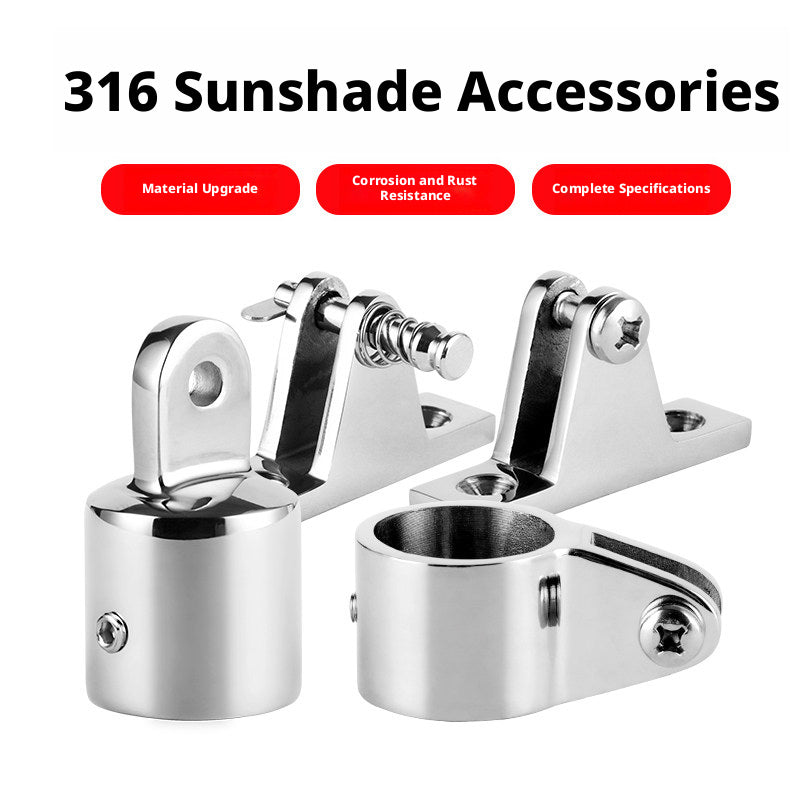 316 Stainless Steel Marine Rail Fittings – Slide Caps, Sleeves & Mount Bases for Boat Bimini Tops & Canopies
