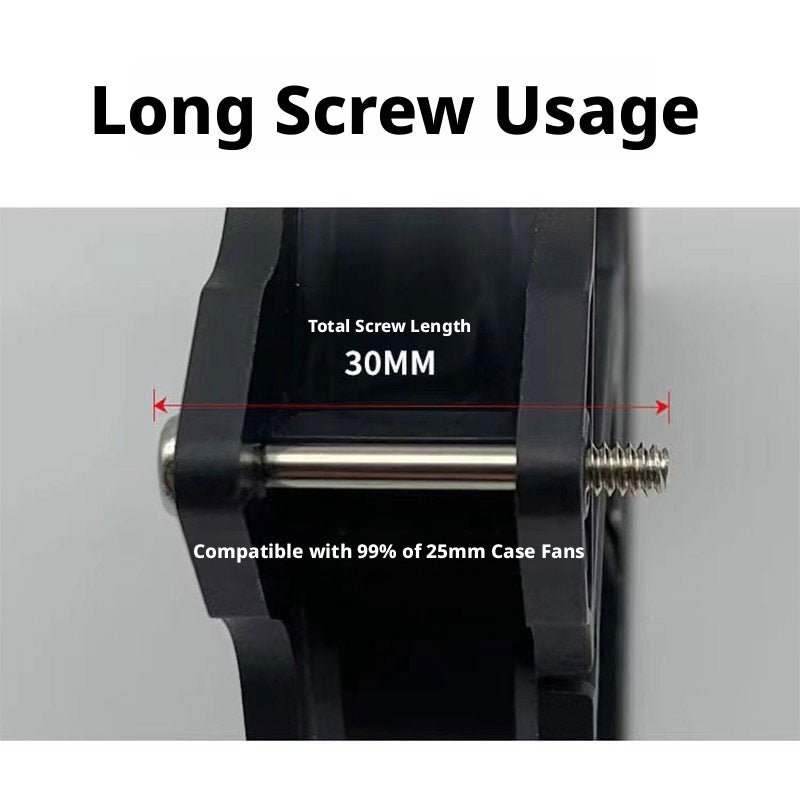 PC Case Fan Long Screws 6 - 32 – 30mm Phillips Round Head, Nickel - Plated Carbon Steel for 25mm Fans | Choose Color & Qty - HomeDIYer
