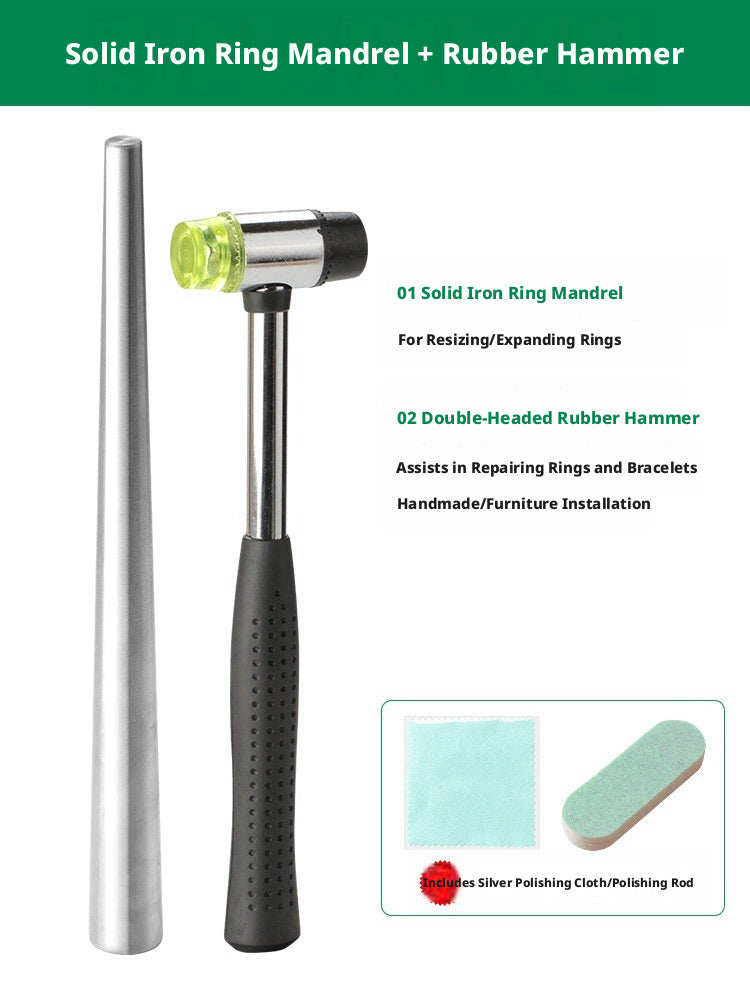 Bracelet & Ring Shaping Kit – Jewelry Repair Tools with Rubber Mallet
