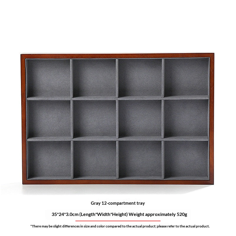 Premium Solid Wood Jewelry Display Trays for Photography & Organizing