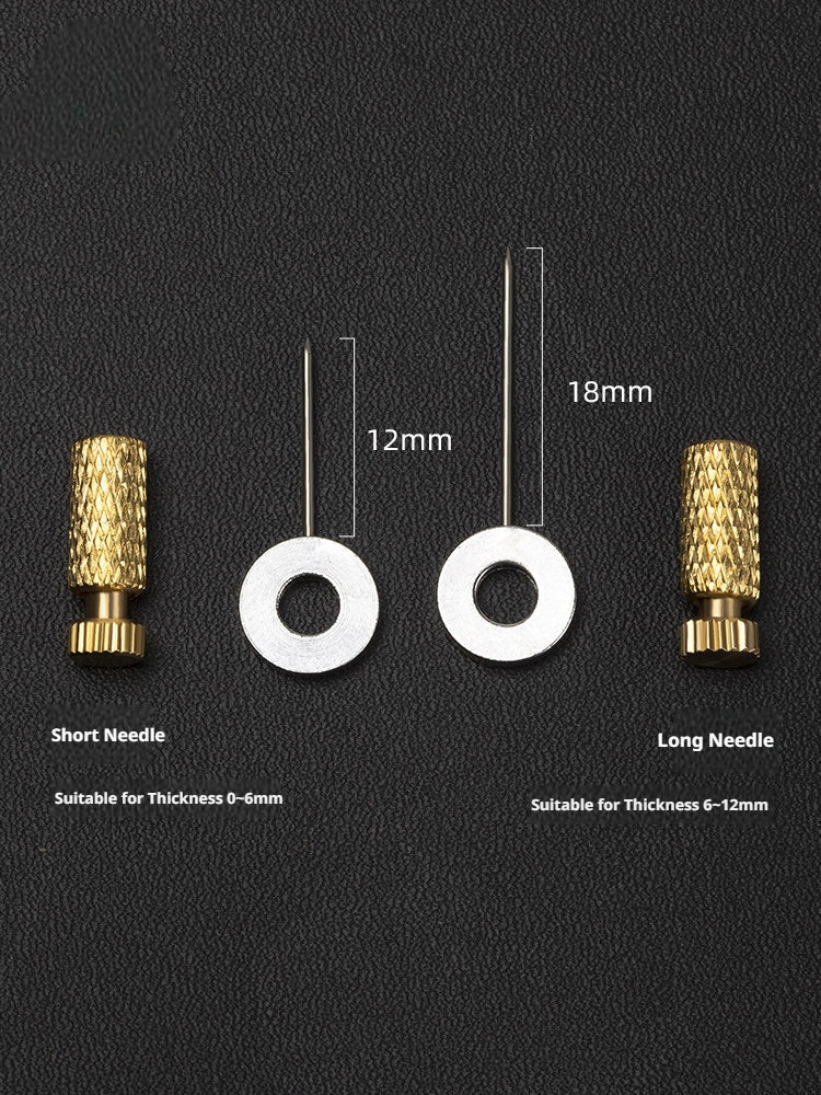Suture Positioning Needles – Brass Leather Stitch Fixing Pins (Short 0‑6mm / Long 6‑12mm)