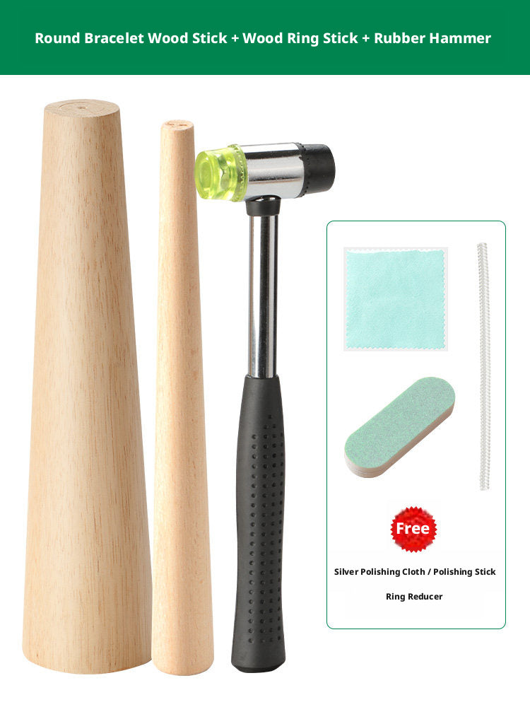 Bracelet & Ring Shaping Kit – Jewelry Repair Tools with Rubber Mallet