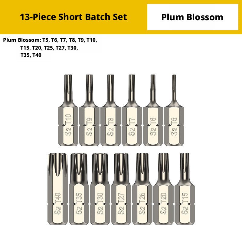 Mankesi S2 Steel Short Magnetic Screwdriver Bit Set – Phillips, Slotted, Hex & Torx Bits for Electric Drills & Hand Tools - HomeDIYer
