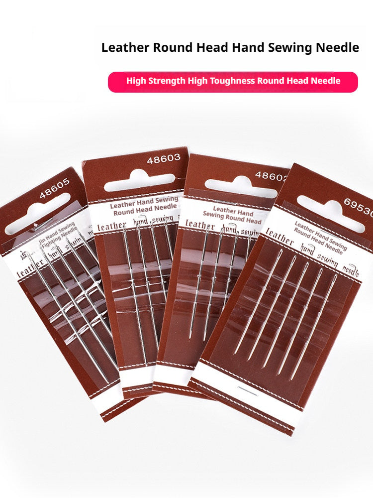 Leather Round Head Needle – Hand Sewing Needles for Saddle Stitch (French 304# / 602# / 603# / 605#)