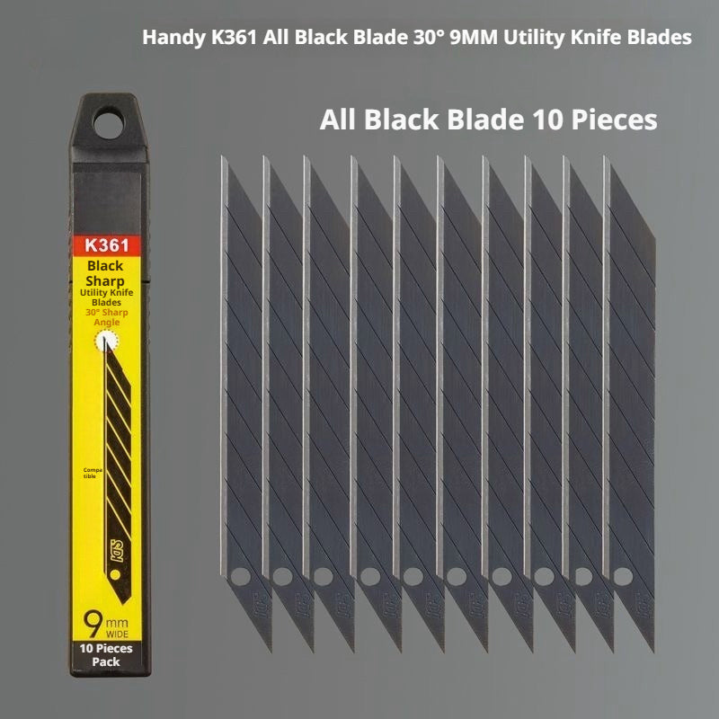 Anti‑Wobble Utility Knife for Leather Cutting – Metal Handle + 30°/60° Blades (9mm)