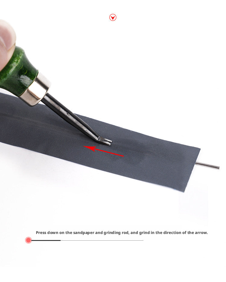 Leather - trimming trimmer leather goods making leather DIY tools manual trimming knife trimming green handle