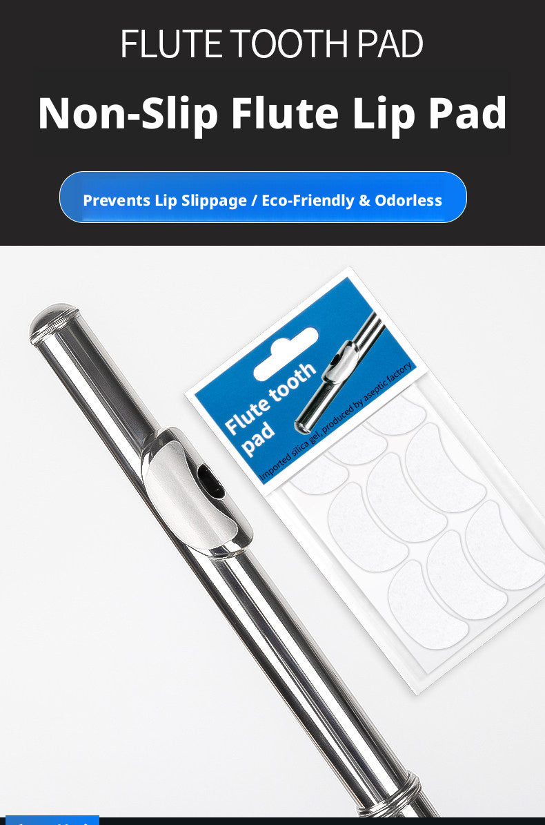 Flute Lip Pad Anti‑Slip Patch – Pack of 9, Dental Pad for Comfort, Protects Lip Plate (QJ Brand)