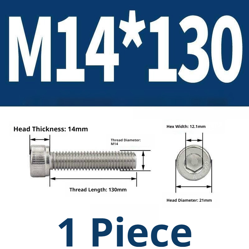 316 Stainless Steel Socket Head Cap Screws – Hex Allen Bolt, M2–M20, GB/T Standard, 4.8 Grade