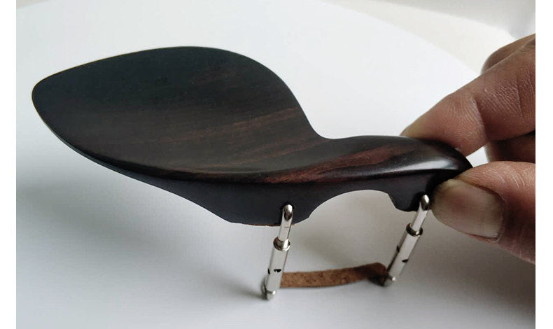 Violin Chin Rest with Screws, Cork & Screwdriver – Ebony / Jujube Wood / Imitation Ebony (4/4, 3/4, 1/2, 1/4, 1/8)
