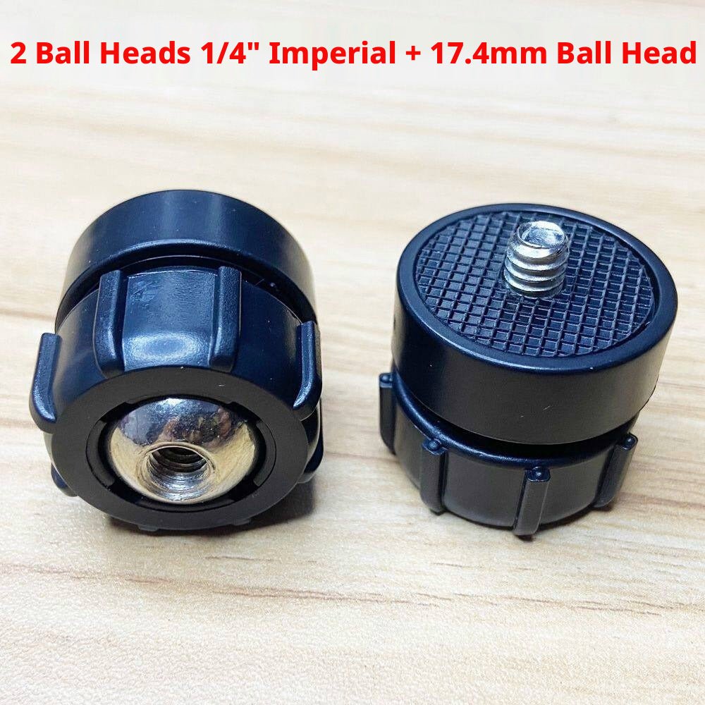 17mm Ball Head to 1/4" - 20 Screw Adapter — Ball Joint Converter for Camera Mounts & Monitor Brackets - HomeDIYer