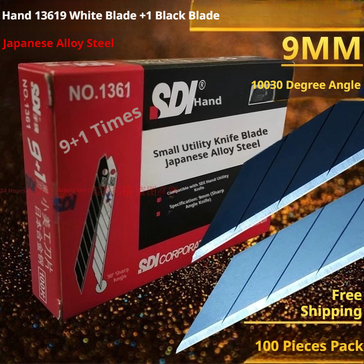 Anti‑Wobble Utility Knife for Leather Cutting – Metal Handle + 30°/60° Blades (9mm)