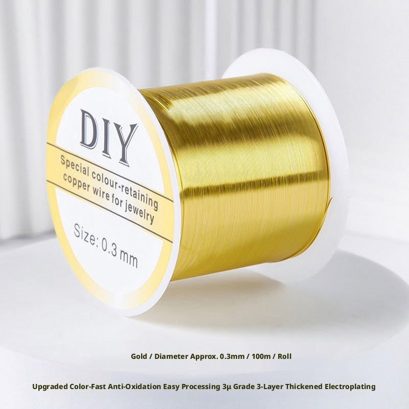 100m Color‑Retaining Copper Wire – DIY Wire Wrapping & Flower Making