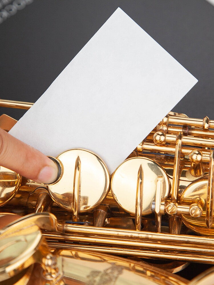 Saxophone & Clarinet Pad Absorbent Paper – 100 Sheets, 5x10cm, Dry Sticky Keys (Aoke®)